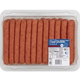 Woolworths Market Value 24 Thin Beef Sausages 1.8kg