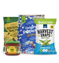 Office Snacks Harvest Snaps, Popcorn 10 pack, Original Salted Corn Chips