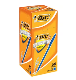 BIC Economy Ballpoint Pens Medium Blue 50 big value pack