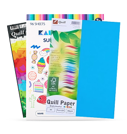 Packs of Assorted coloured craft paper A4