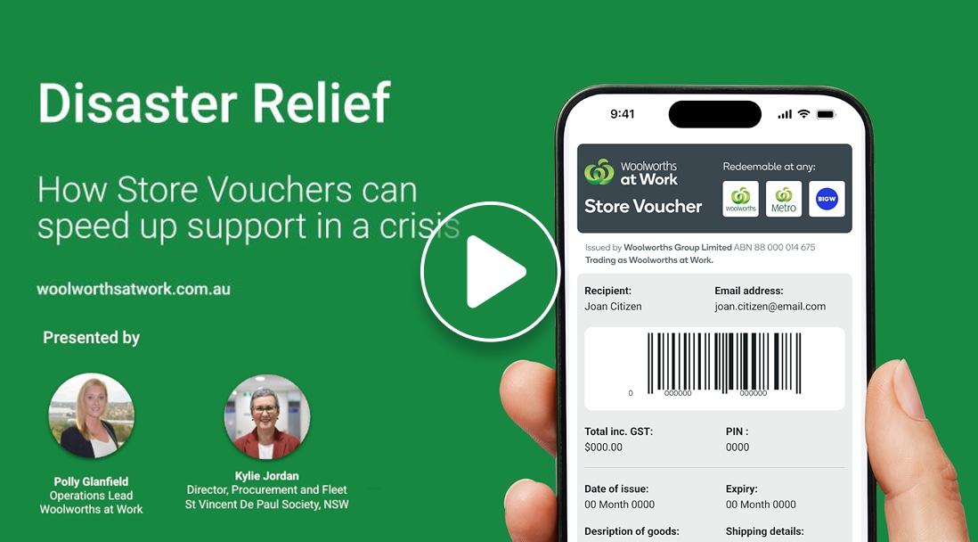Disaster Relief Webinar | Woolworths At Work