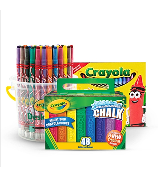 Crayola crayons, Crayola wind up pencils, Sidewalk chalk