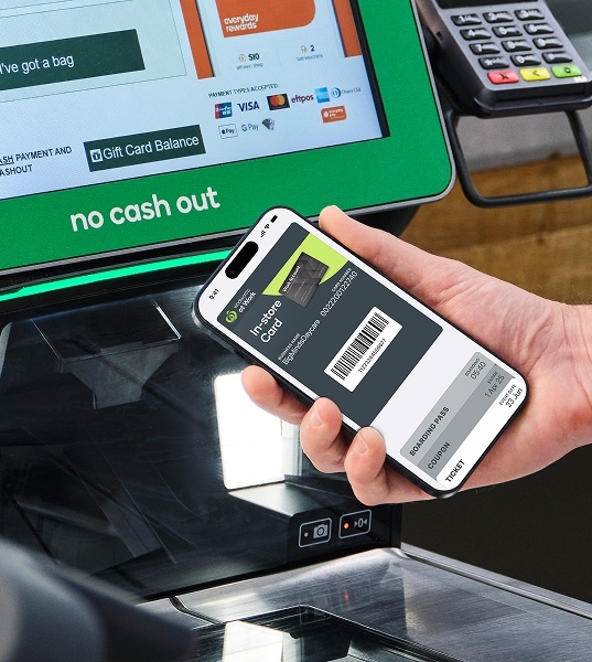 mobile phone payment at checkout register
