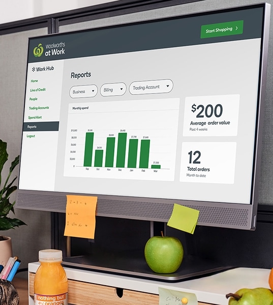 Reporting dashboard on computer screen